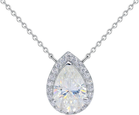 14K Gold Pear Cut Diamond VVS1 Diamond Necklace for Women, Luxury Jewelry Accessory, Addition to Your Beloved Partner's Collection