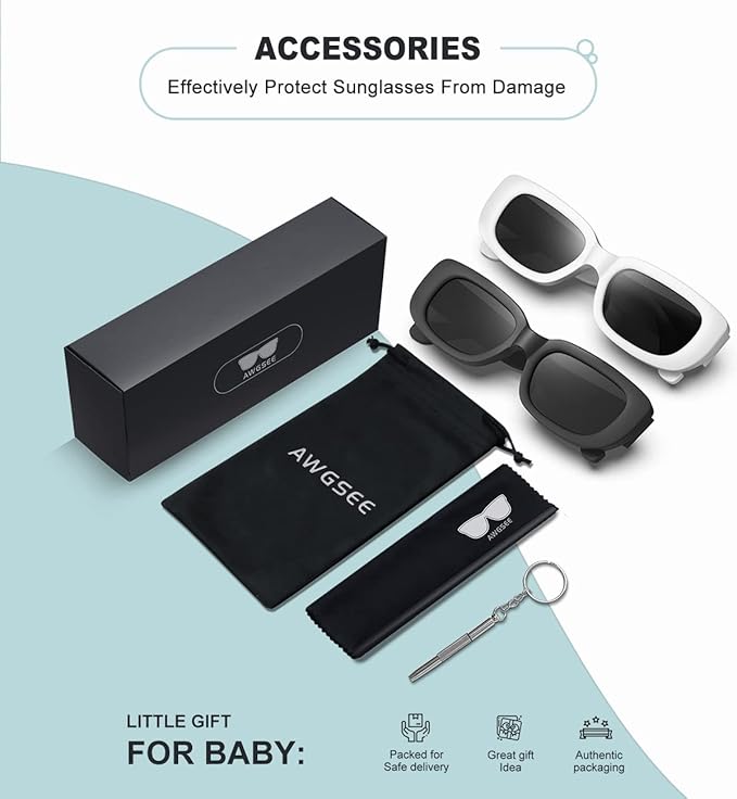 Retro Rectangle Kids Sunglasses 90’s Vintage Fashion Narrow Square Frame Glasses Shades for Girls Boys UV Protection