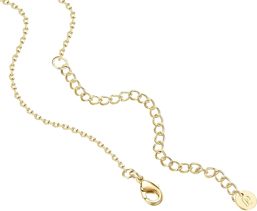 PAVOI 14K Gold Plated Station Necklace - Simulated Diamond Layering Necklaces - Womens CZ Chain