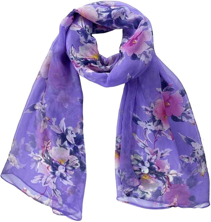 Xyueanlo Scarfs for Women Lightweight Scarves Fashion Print Floral Pattern Scarf Shawls