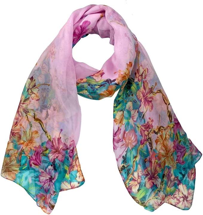 Xyueanlo Scarfs for Women Lightweight Scarves Fashion Print Floral Pattern Scarf Shawls