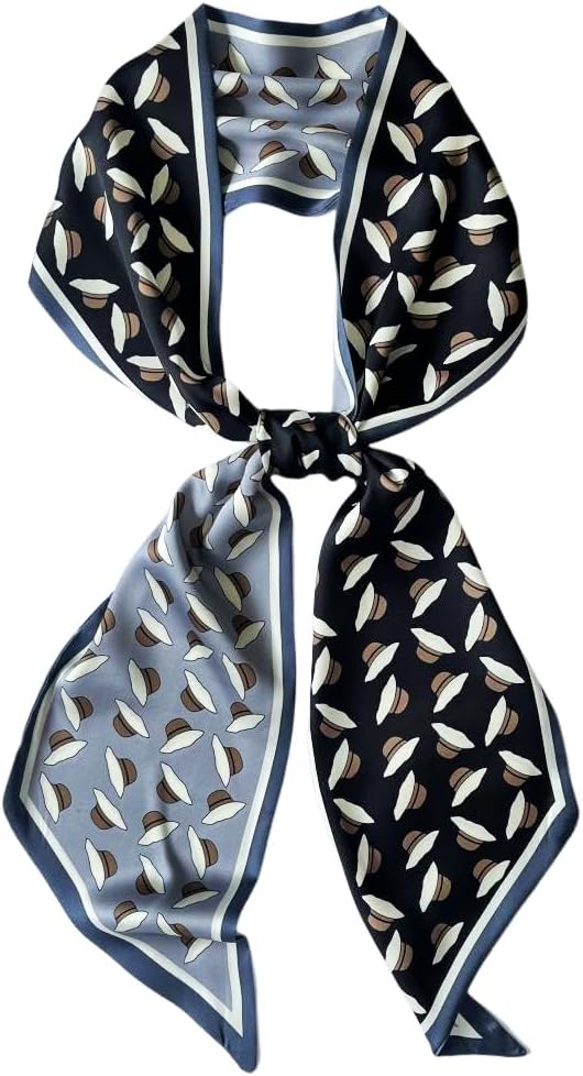 Silk Head Scarf for Hair Fashion Headwrap for Women Lightweight Neck Tie