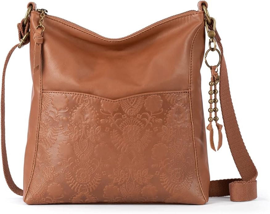 The Sak Lucia Crossbody Bag in Leather, Convertible Purse with Adjustable Strap