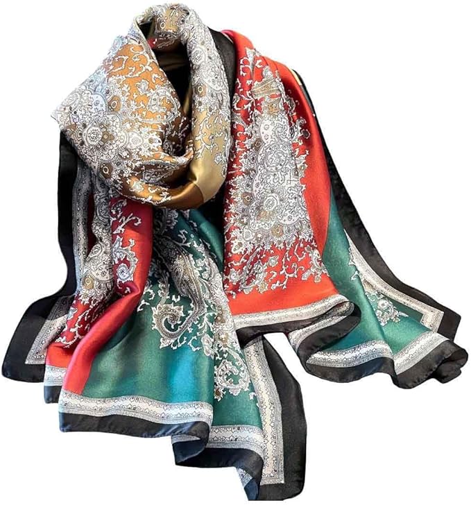 Xyueanlo Scarfs for Women Lightweight Scarves Fashion Print Floral Pattern Head Scarf Wraps Shawls