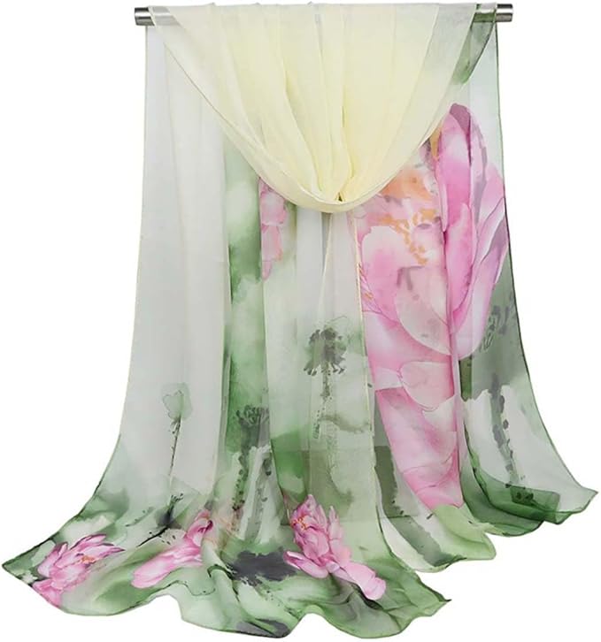 Xyueanlo Scarfs for Women Lightweight Scarves Fashion Print Floral Pattern Scarf Shawls