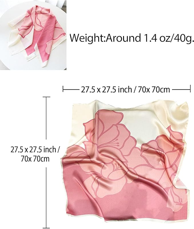 Dailyacc Hair Bandanas Scarf For Women Lightweight Fashion Neck Silk Satin Head Scarves For Sleeping Handbags Scarf