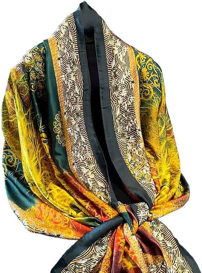 Pokeedioty Scarfs for Women Lightweight Head Scarf Fashion Scarves Elegant Floral Pattern Sunscreen Shawls and Wraps