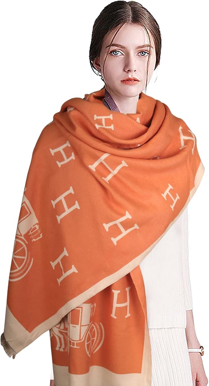 EXTREE Scarfs for Women Pashmina Silky Shawl Wrap for Evening Dressing Blanket Open Front Poncho Cape