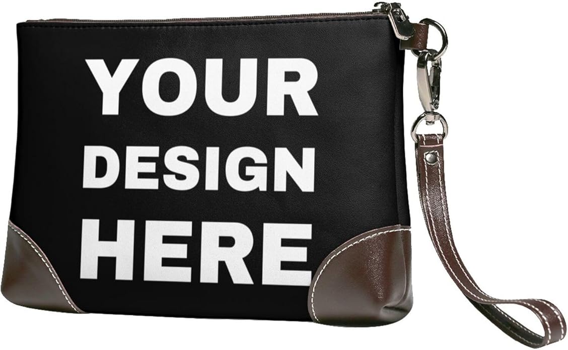 Custom Leather Wristlet Personalized Wallets For Women Men Wristlet Handbags Customized Clutch Purses For Women