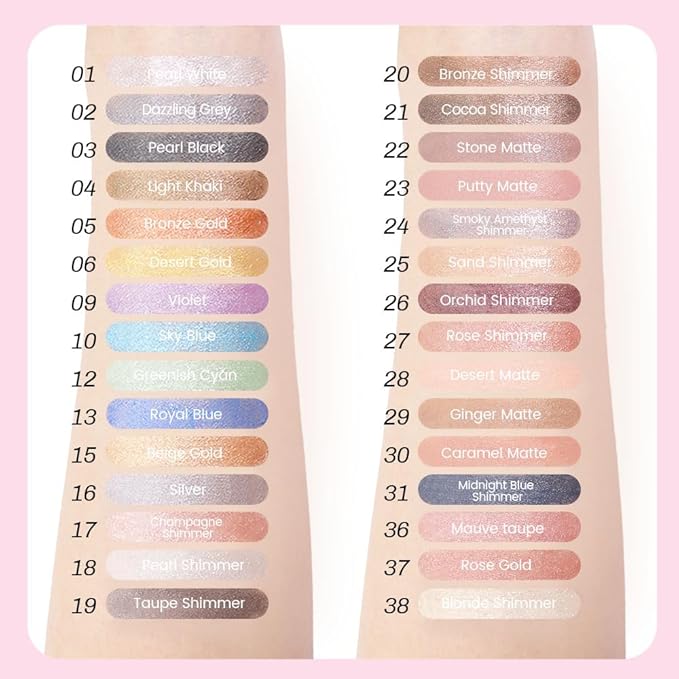 evpct 1Pcs Pearl Black Shimmer Cream Eye Shadow Brightener Sticks for Eyes, Double Ended Cream Eyeshadow Stick Pencil Pen with Applicator, Eye Shadow Palette Highlighter Makeup Waterproof Pigmented 03