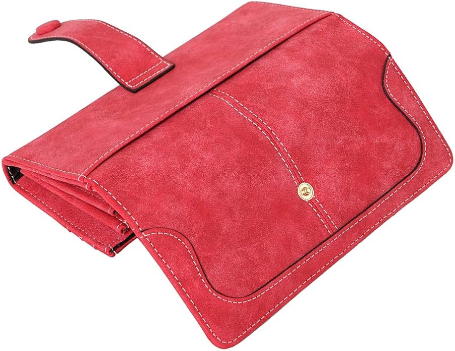 Women's Vegan Leather 17 Card Slots Card Holder Long Big Bifold Wallet