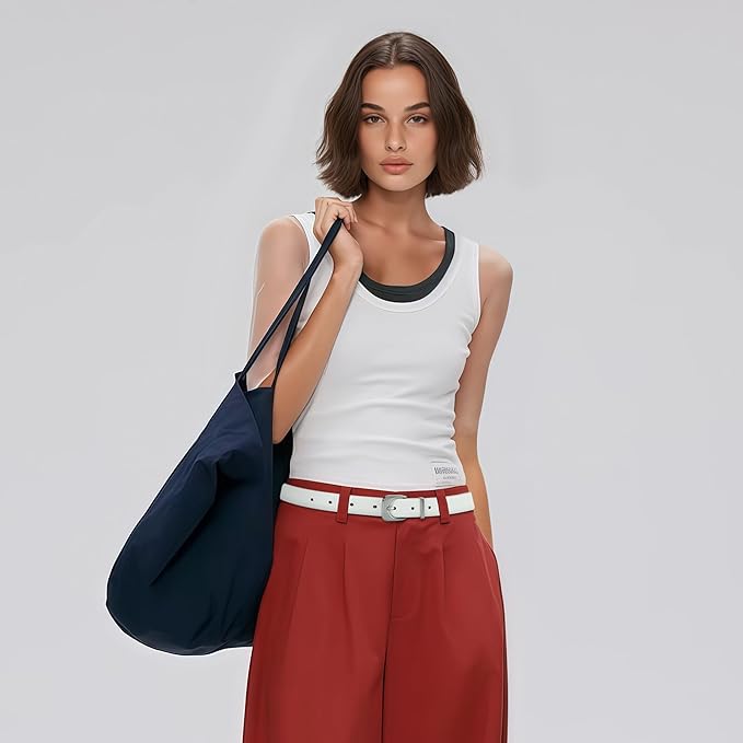 Earnda Belts for Women Faux Leather Waist Belt with Gold/Silver Buckle Casual Jeans Pants Dresses