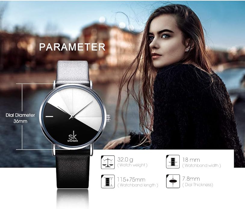 SHENGKE Simplicity Creative Women Watch Genuine Leather Elegant Women Watches Ladies Business Wristwatch