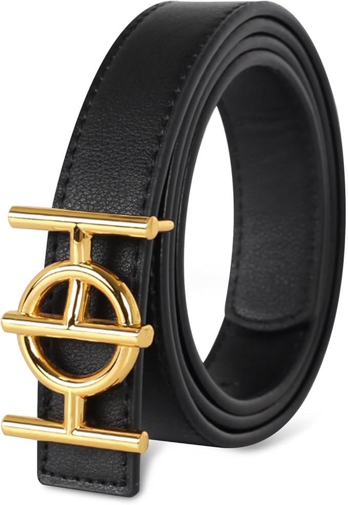 Relang Women's Belts with Gold Buckle, Fashion Waist Band, Elegant Ladies' Belt, Gift for Women