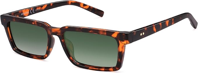 VANLINKER Retro Rectangular Polarized Sunglasses for Women Men Trendy Small Chic 80s 90s Square Sun Glasses VL9877