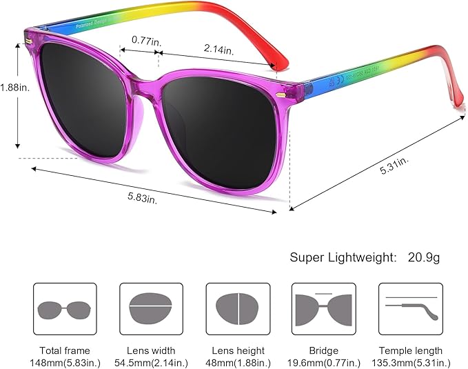 Myiaur Polarized Sunglasses for Women, Square Mirrored Trendy Shades with UV Protection Reduce Glare Sun Glasses