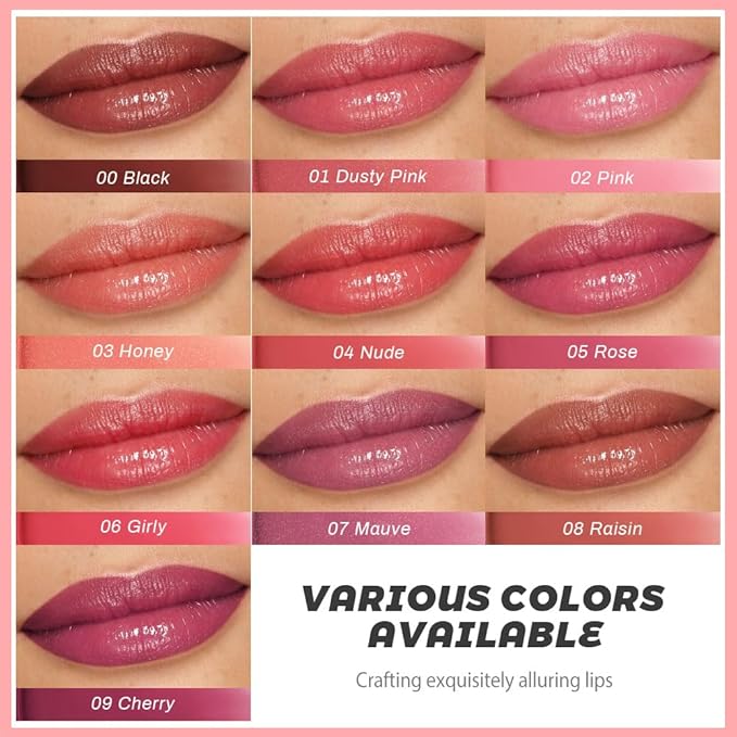 evpct Brown Honey Lipstick Tinted Lip Balm, Sheer Hydrating Shine Tinted Lipstick for Women, Moisturizing Lip Color, Nourishing Tinted Lip Balm Plumper Gloss Stain, Glossy Shiny Finish
