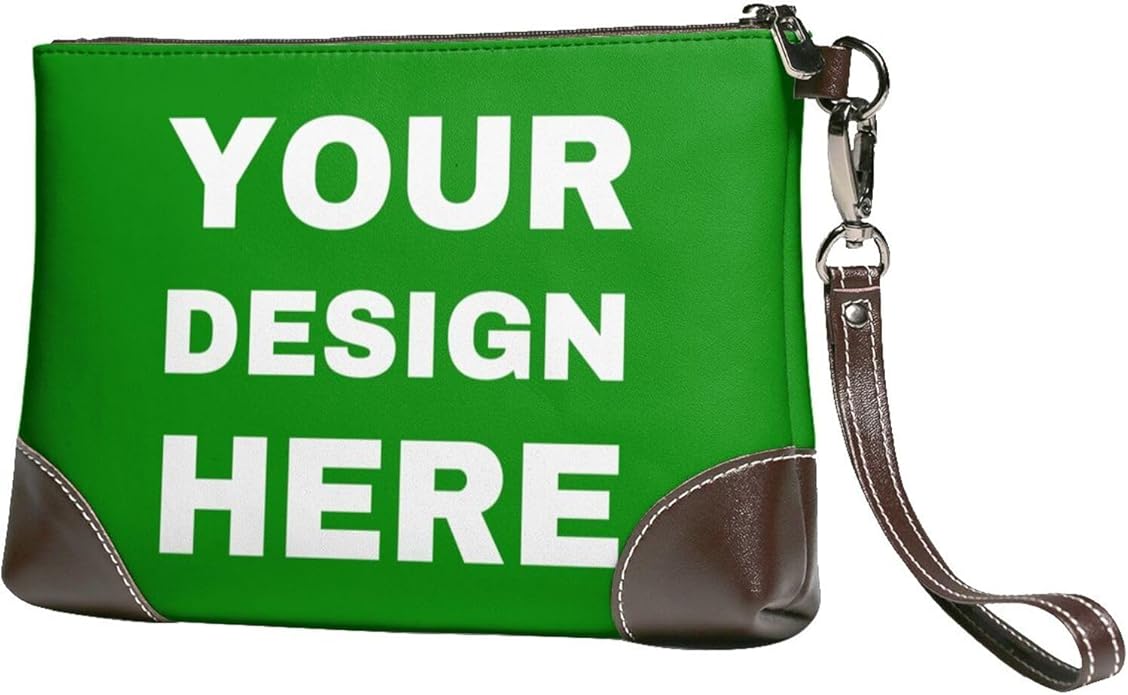 Custom Leather Wristlet Personalized Wallets For Women Men Wristlet Handbags Customized Clutch Purses For Women