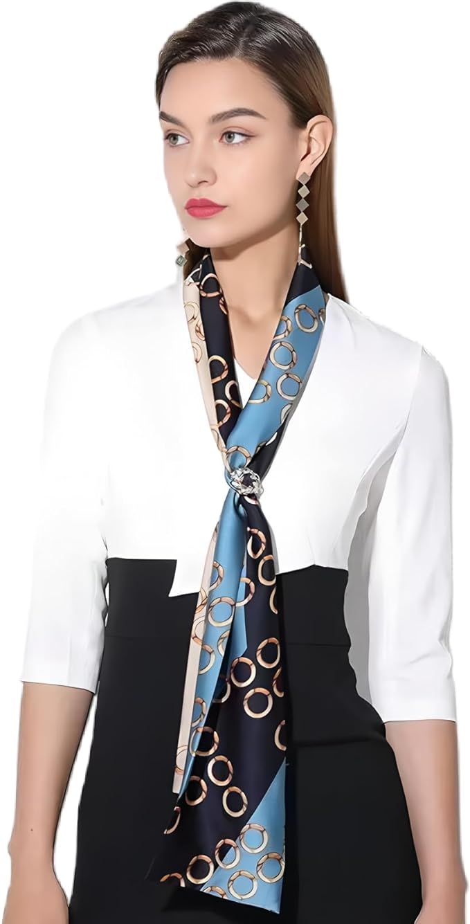 100% Mulberry Silk Ribbon Scarf for Hair Beach Head Wraps for Women Handbag accessories Necktie