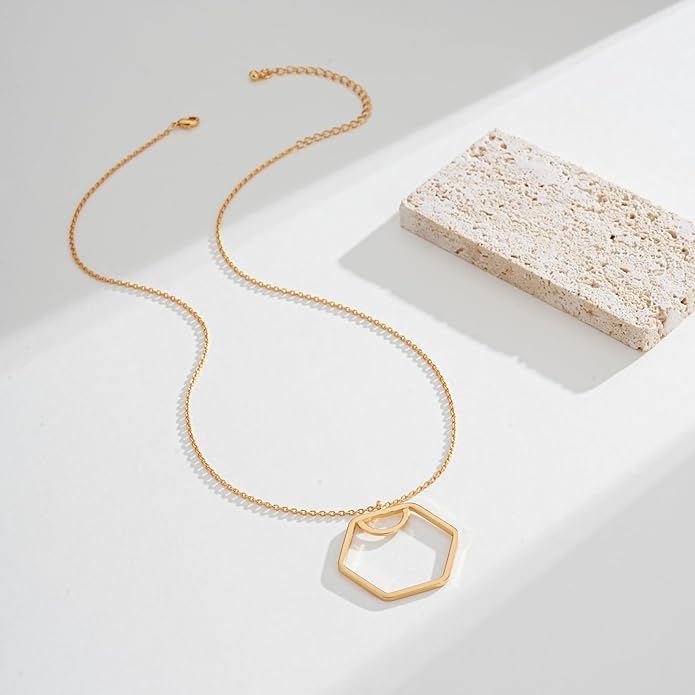 Gold Knot Pendant Necklace for Women Statement Gold Necklace 14K Gold Plated Knot Choker Trendy Jewelry