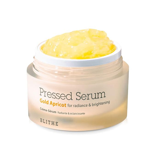 BLITHE Pressed Serum Gold Apricot | Glow Serum for Face | Glass Skin Korean Skincare & Face Moisturizer for Dry Skin, 1.68 fl oz