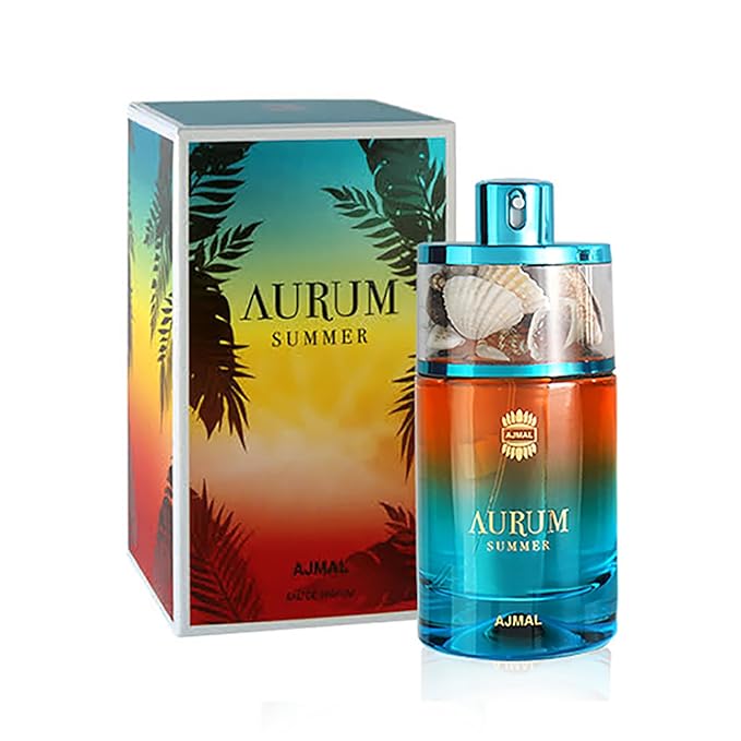 Ajmal Aurum Summer Eau de Parfum for Women, 2.5 fl oz / 75 ml, Fresh Floral Fruity Summer Fragrance, Long Lasting Women’s Perfume, Made in Dubai