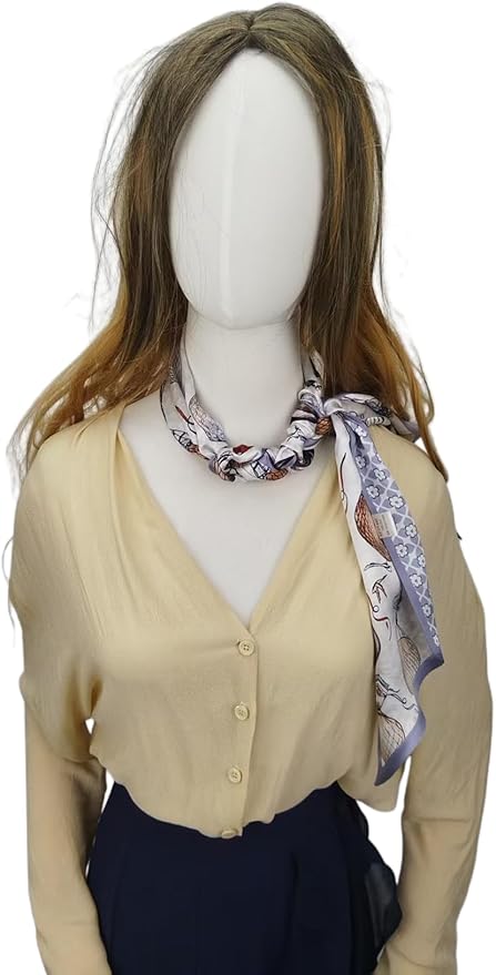 100% Mulberry Silk Ribbon Scarf for Hair Beach Head Wraps for Women Handbag accessories Necktie