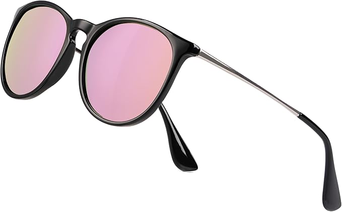Vintage Round Polarized Sunglasses for Women Men Classic Retro Trendy Designer Style Sun Glasses UV400 Protection