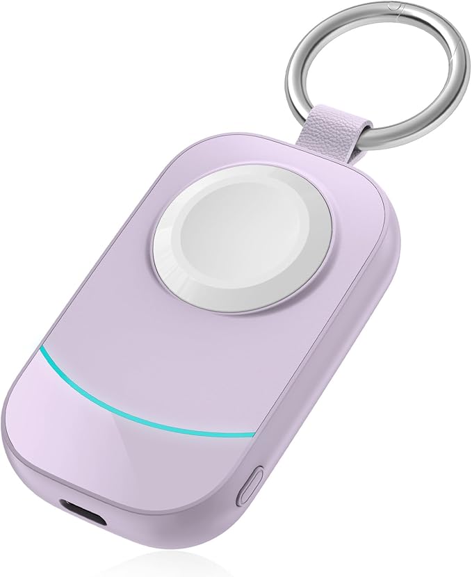 Portable Travel Charger for Apple Watch Ultra 3 -zikker 2500mAh Wireless Charger for iwatch Series 11/10/9/8/7/6/5/4/3/2/SE 3/SE 2/UItra/UItra 2 Purple