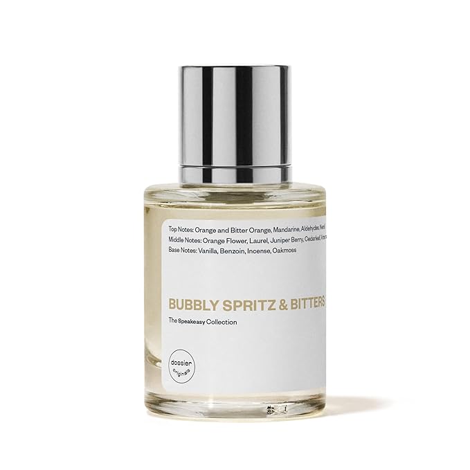 Dossier Bubbly Spritz & Bitters Eau de Parfum for All - 50ml / 1.7oz - Sparkling Citrus Aromatic Fragrance with Grapefruit, Neroli & Vetiver - Vegan, Clean, Genderless Perfume