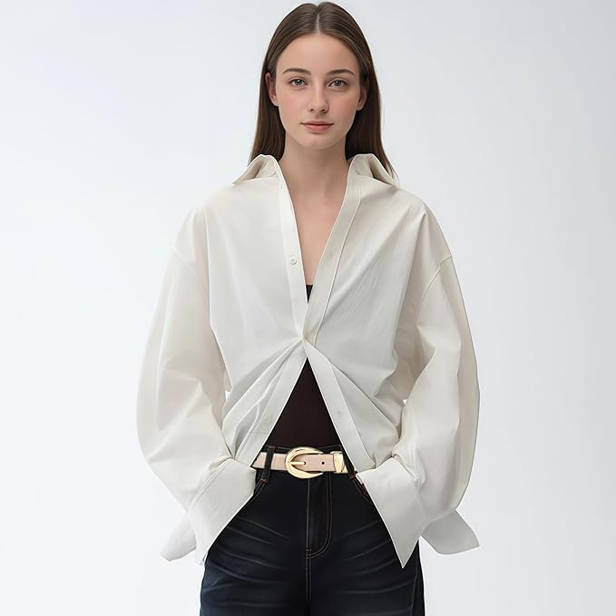 Skinny Leather Waist Belt - Gold Buckle Dress Belt for Women's Jeans & Dresses