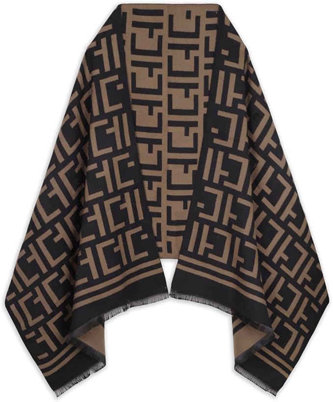 EXTREE Scarfs for Women Pashmina Silky Shawl Wrap for Evening Dressing Blanket Open Front Poncho Cape