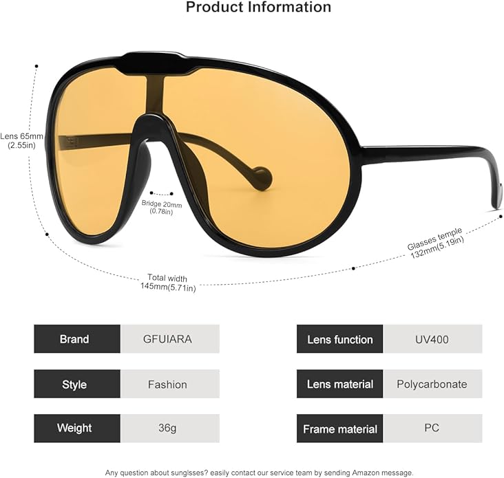 Trendy Oversized Sunglasses for Women Men Fashion Shield Aviator Sun Glasses UV400 Protection Goggles