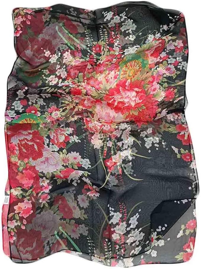 Pokeedioty Scarfs for Women Lightweight Fashion Scarves Elegant Floral Pattern Sheer Scarfs