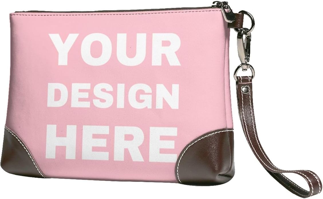 Custom Leather Wristlet Personalized Wallets For Women Men Wristlet Handbags Customized Clutch Purses For Women