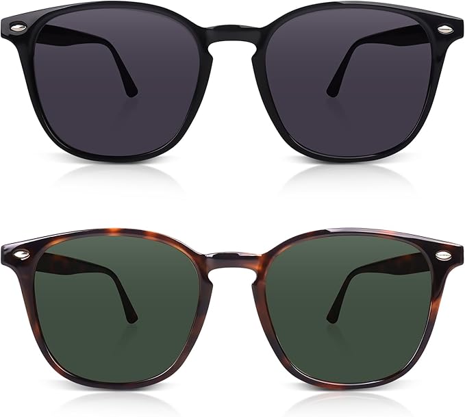 DrRelax Retro Sunglasses Womens Trendy Round Polarized Shades Sun Glasses