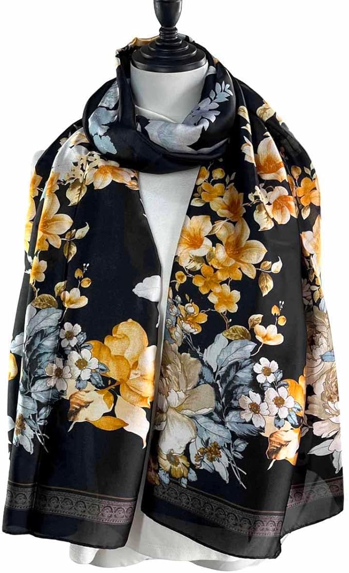 Xyueanlo Scarfs for Women Lightweight Scarves Fashion Print Floral Pattern Head Scarf Wraps Shawls