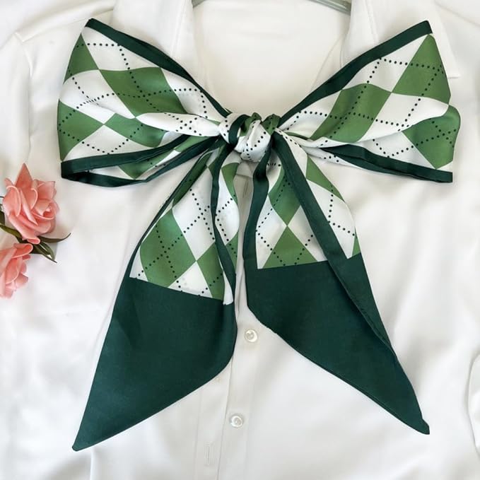 Silk Head Scarf for Hair Fashion Headwrap for Women Lightweight Neck Tie