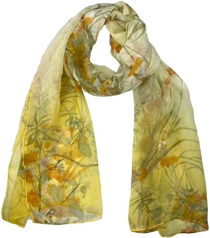 Xyueanlo Scarfs for Women Lightweight Scarves Fashion Print Floral Pattern Scarf Shawls