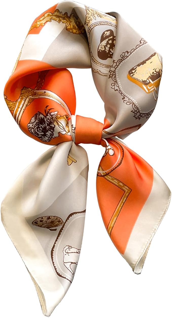 Dailyacc Hair Bandanas Scarf For Women Lightweight Fashion Neck Silk Satin Head Scarves For Sleeping Handbags Scarf