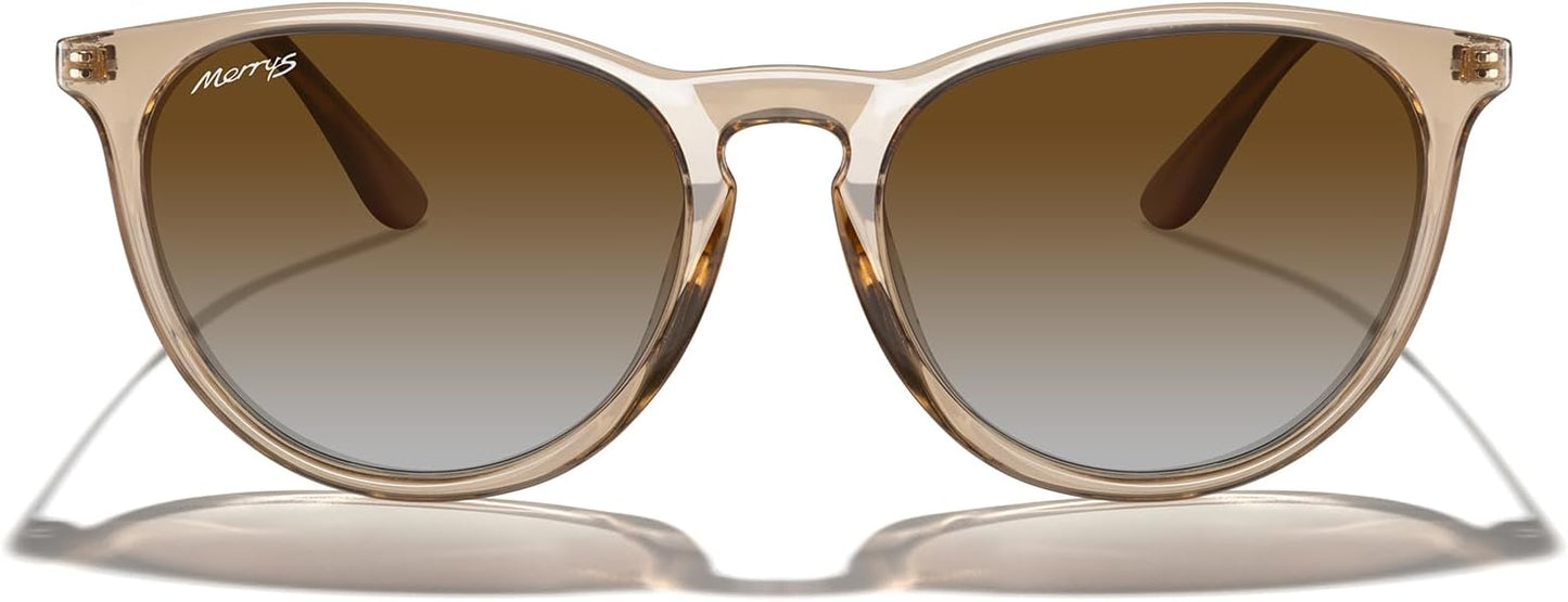 MERRY'S Vintage Polarized Sunglasses for Women Men Retro Round Mirrored Lens Sun glasses UV400