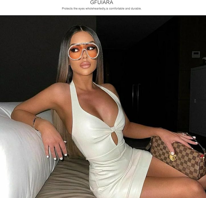 Trendy Oversized Sunglasses for Women Men Fashion Shield Aviator Sun Glasses UV400 Protection Goggles