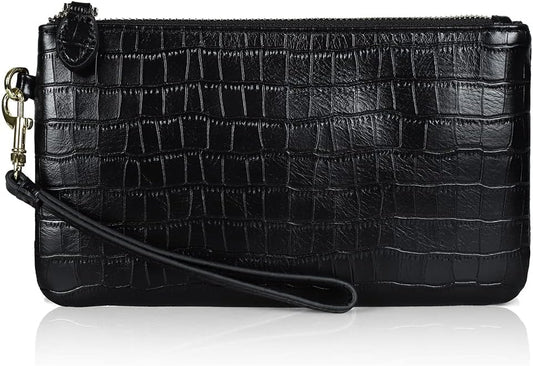 befen Genuine Leather Wristlet Clutch RFID Blocking Bag Cell Phone Wallet Purse Wristlet Wallet Purses and Handbags for Women