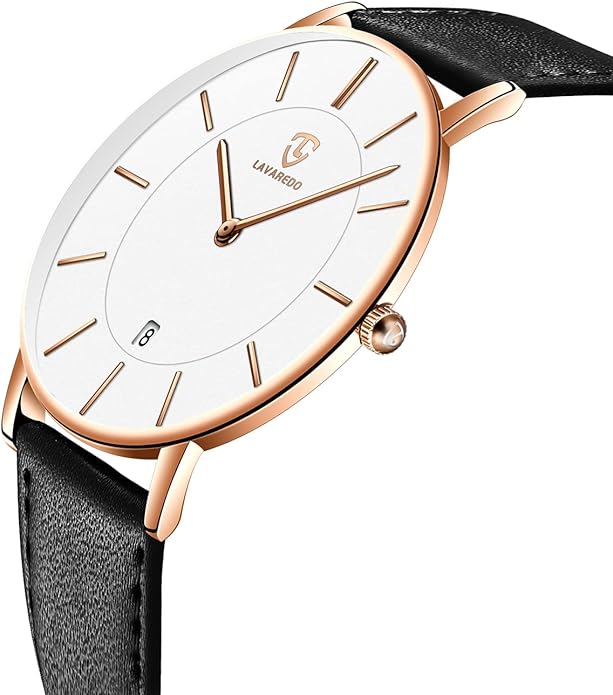 BEN NEVIS Watch, Mens Watch, Minimalist Fashion Simple Wrist Watch Analog Date with Leather Strap