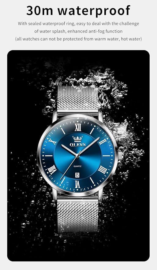 OLEVS Mens Gold Watches Analog Quartz Business Dress Watch Day Date Stainless Steel Classic Luxury Luminous Waterproof Casual Male Wrist Watches