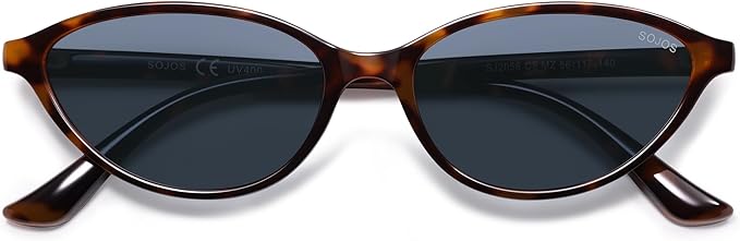 SOJOS Trendy Polarized Oval Sunglasses for Women Retro Chic 90s Shades Lightweight Sunnies SJ2656
