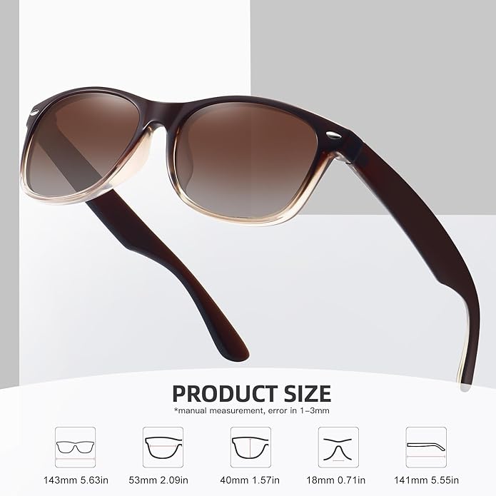 MEETSUN Classic Polarized Sunglasses for Women Men Trendy Retro Sun Glasses for Driving UV Protection (3 Pack)