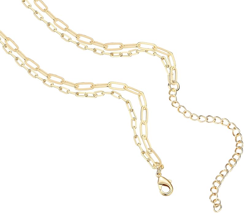 PAVOI 14K Gold Plated Layering Necklaces | Stylish Minimalist Design Pendant Necklaces | Bar, Circle, Lotus, Disc, Dog Tag, Horizontal Bar Pendants for Women