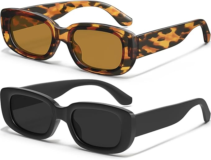 Retro Rectangle Kids Sunglasses 90’s Vintage Fashion Narrow Square Frame Glasses Shades for Girls Boys UV Protection