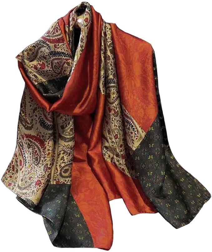 Pokeedioty Scarfs for Women Lightweight Head Scarf Fashion Scarves Elegant Floral Pattern Sunscreen Shawls and Wraps